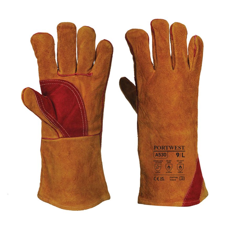 Reinforced Welding Gauntlet, XL, R, Brown