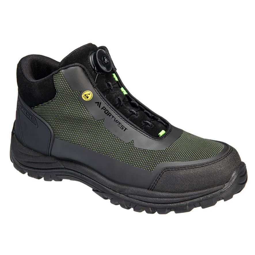 Girder Composite Mid Boot S3S ESD SR FO, 37, N, Black/Green