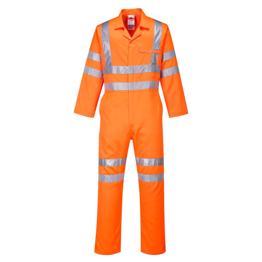 Hi-Vis Polycotton Service Coverall, 4XL, R, Orange