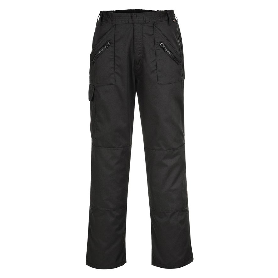 Action Trousers With Back Elastication, M, T, Black Tall