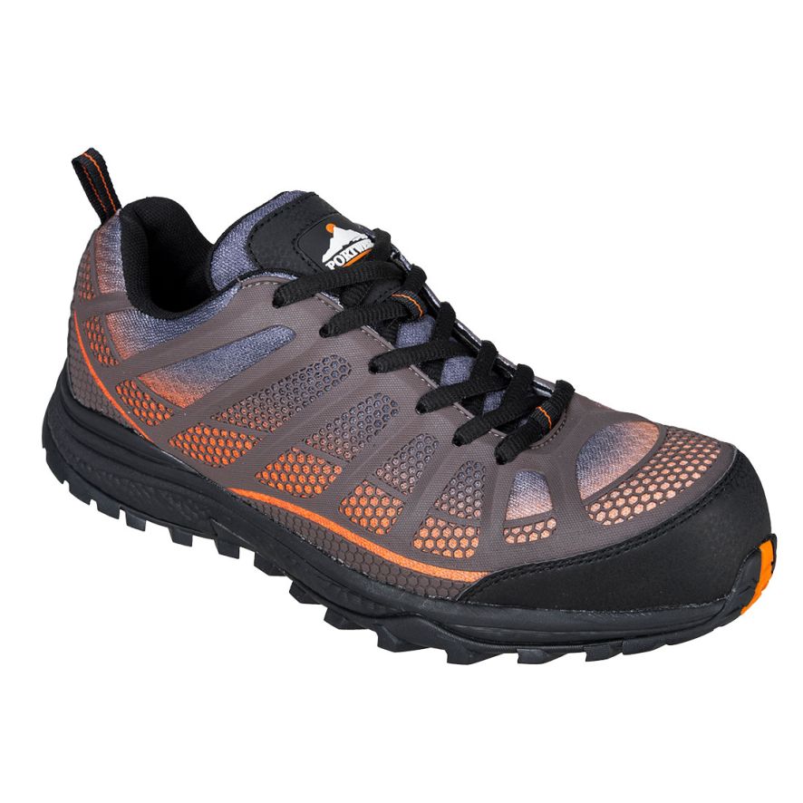 Portwest Compositelite Low Cut Spey Trainer S1P, 37, R, Orange/Black