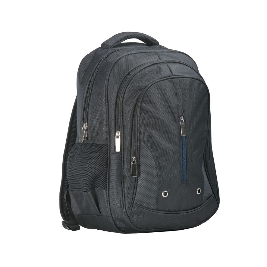 Triple Pocket Backpack, , R, Black