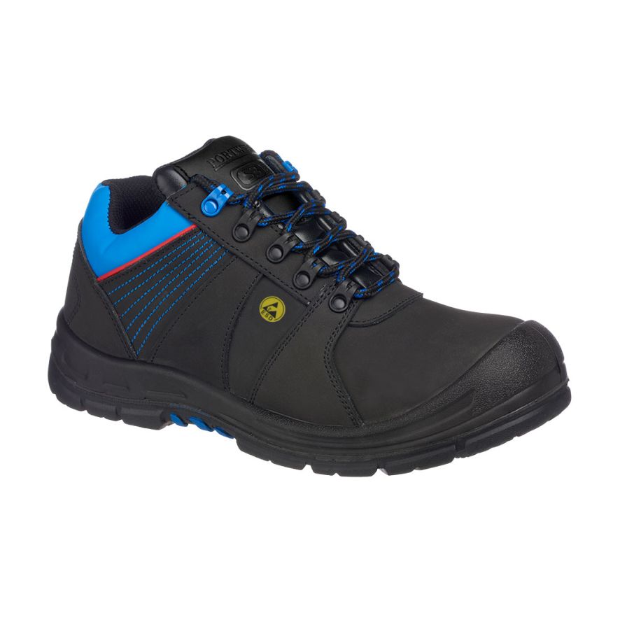 Portwest Compositelite Protector Safety Shoe S3 ESD HRO, 39, B, Black/Blue