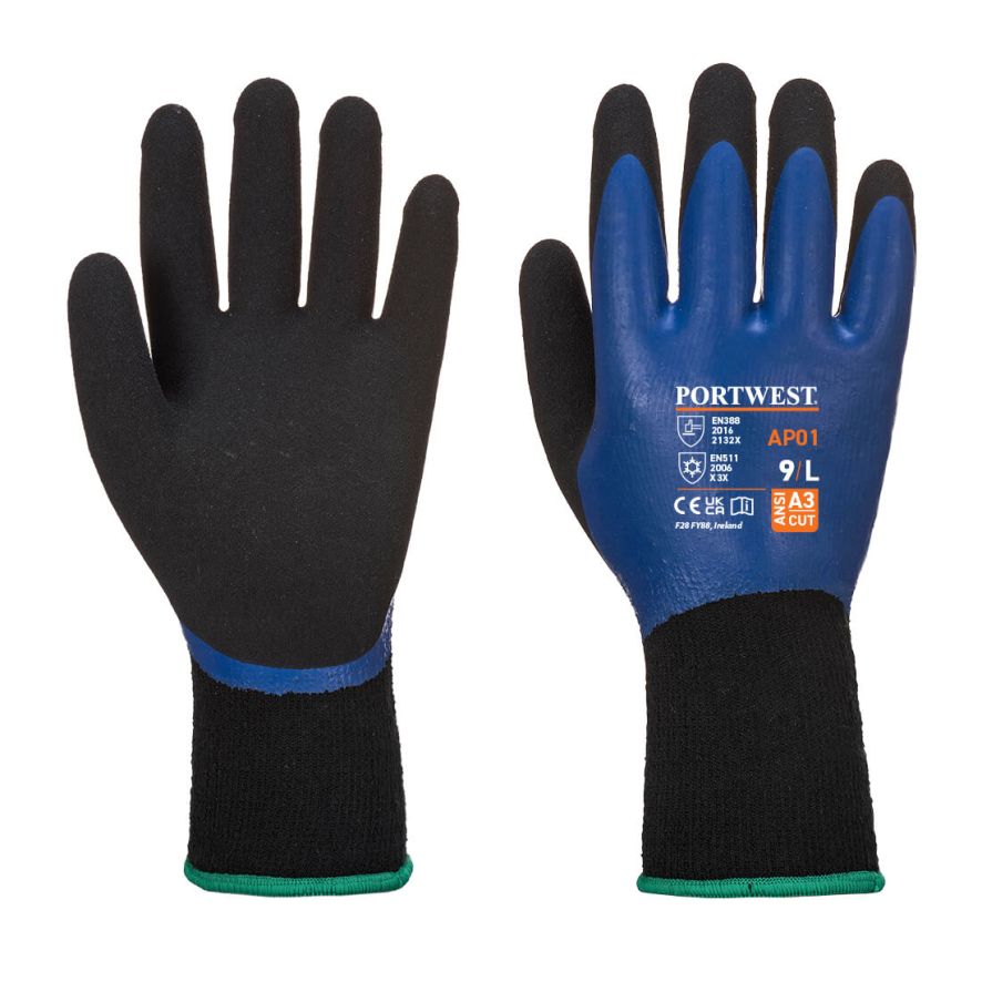 Thermo Pro Glove, L, R, Blue/Black