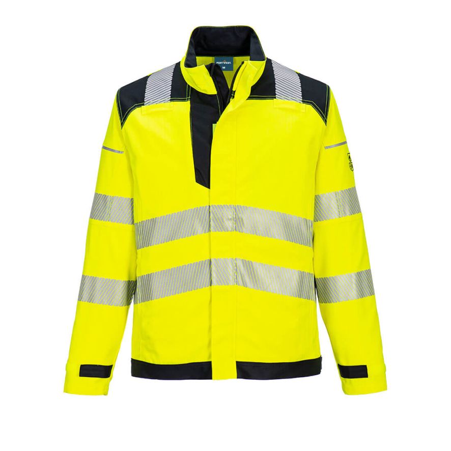 PW3 FR Hi-Vis Work Jacket, L, R, Yellow/Black