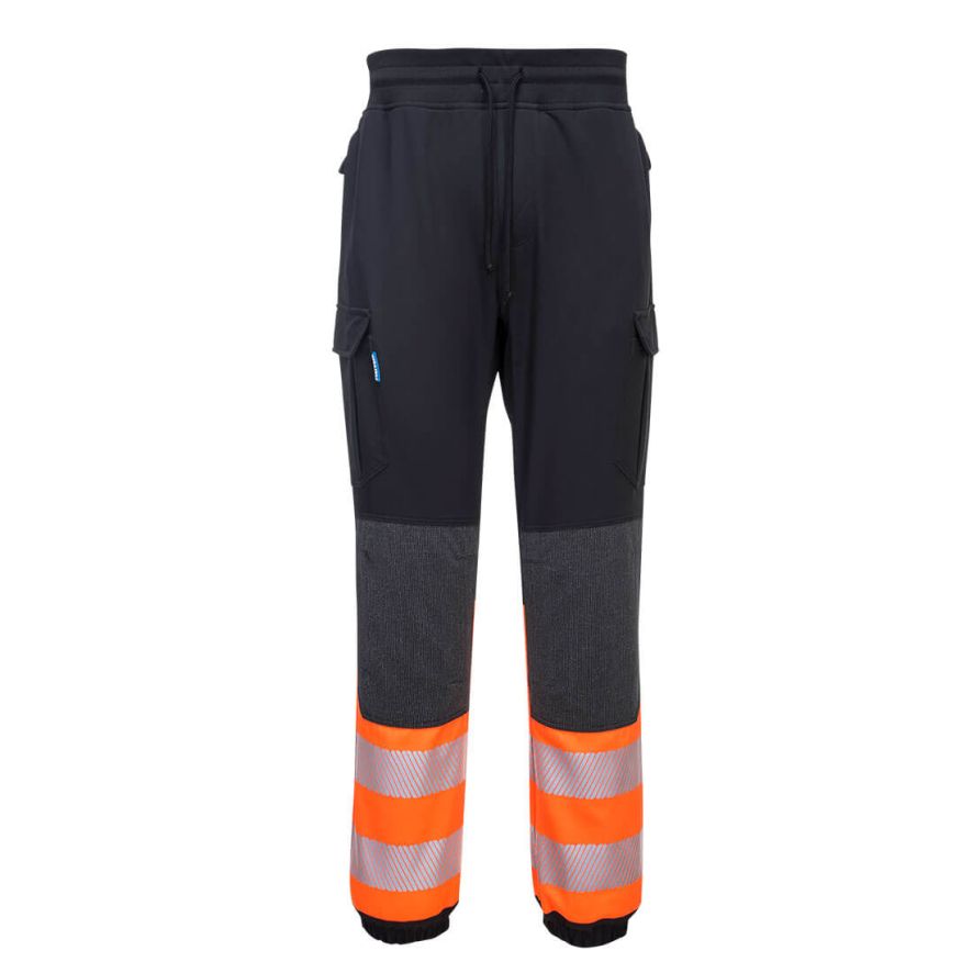 PW3 Hi-Vis Flexi Class 1 Jogger, L, R, Black/Orange