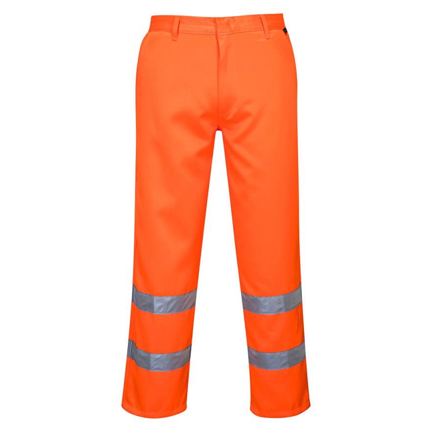 Hi-Vis Polycotton Service Trousers, M, R, Orange