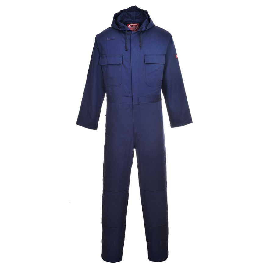 Bizweld Hooded Coverall, L, R, Navy