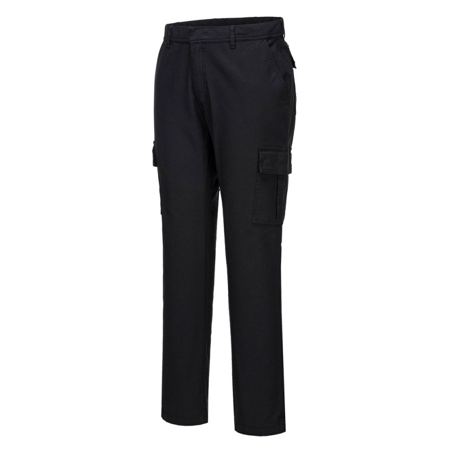 Stretch Slim Combat Trousers, 28, R, Black