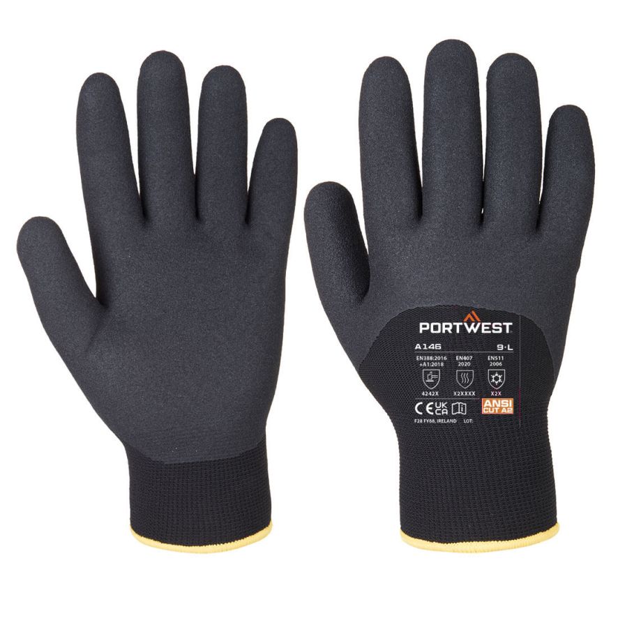 Arctic Winter Glove, L, R, Black