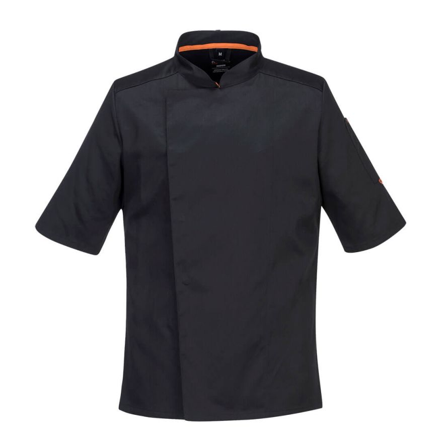 Stretch Mesh Air Pro Short Sleeve Jacket, L, R, Black