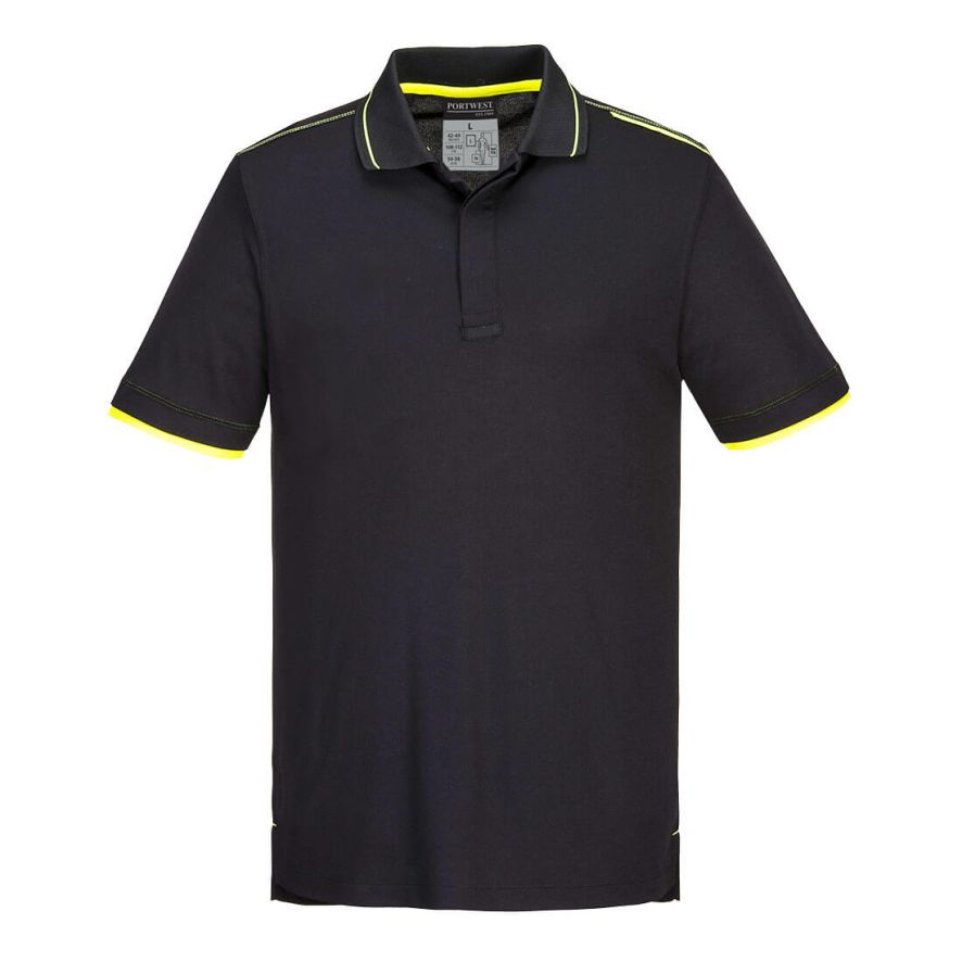 WX3 Eco Polo Shirt, L, R, Black