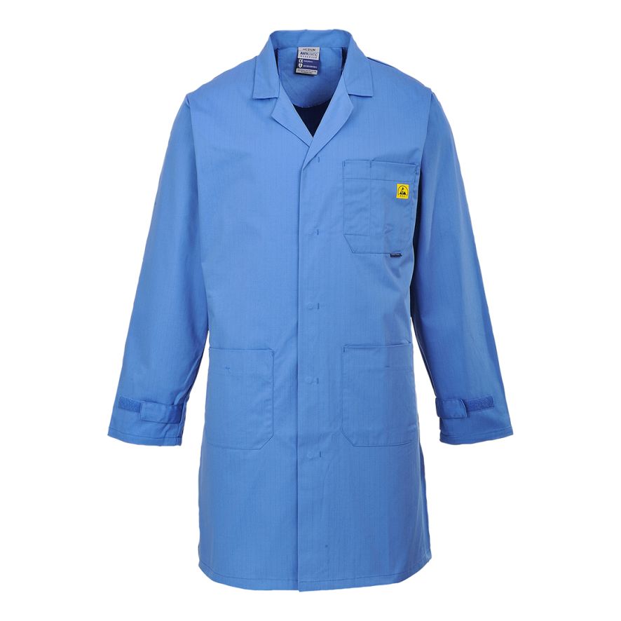 Anti-Static ESD Coat, L, R, Hamilton Blue