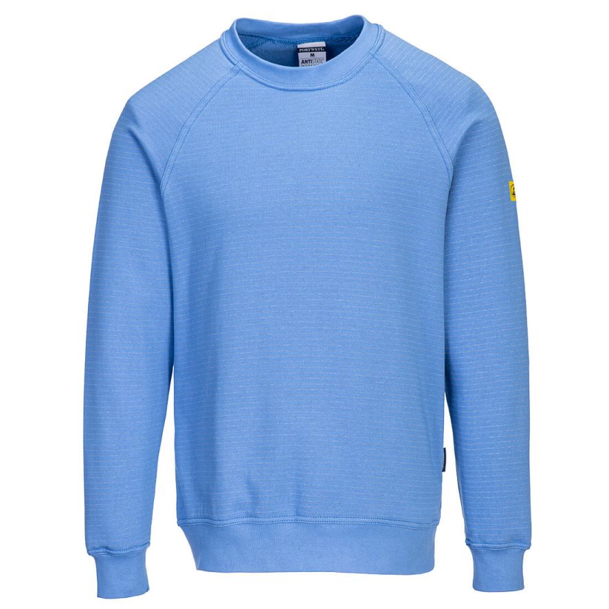 Anti-Static ESD Sweatshirt, L, R, Hamilton Blue
