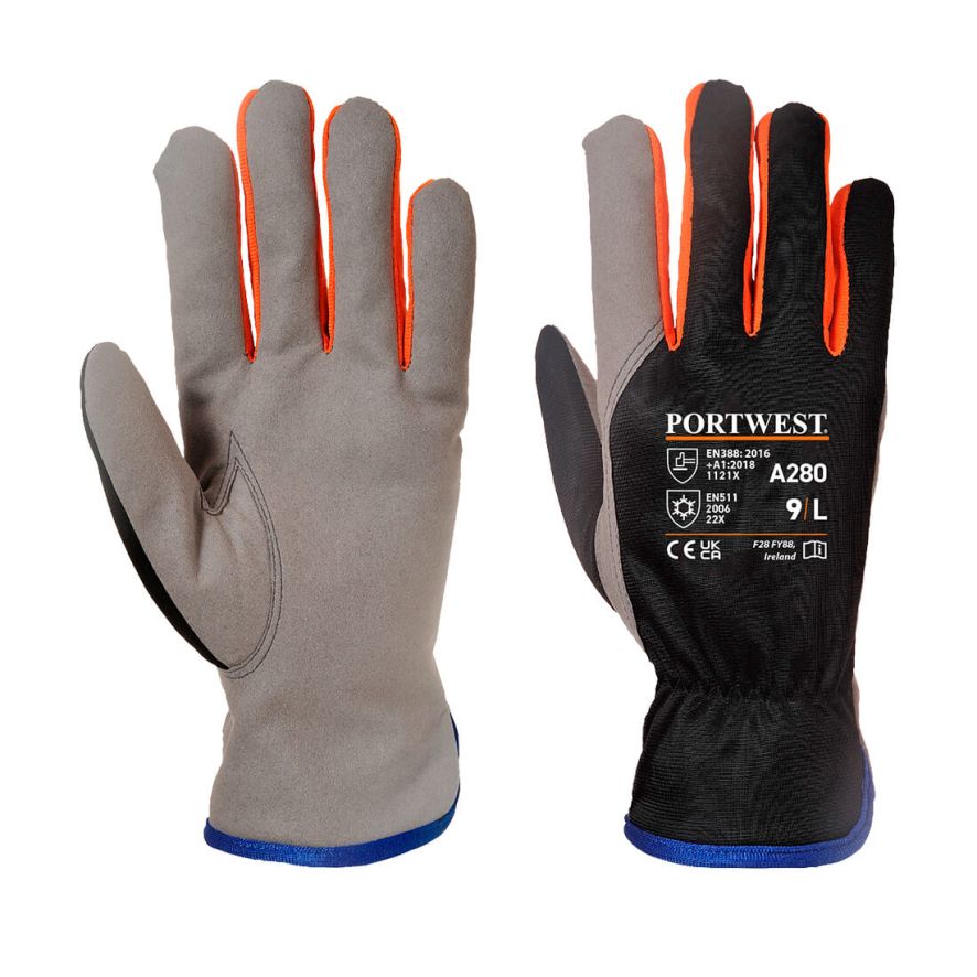 Wintershield Glove, L, R, Black/Orange