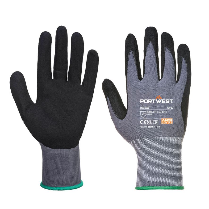 DermiFlex Glove, L, R, Black
