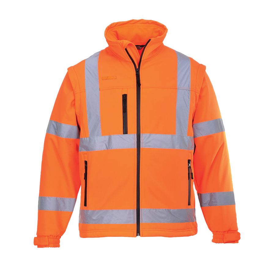 Hi-Vis 2-in-1 Softshell (3L), 4XL, R, Orange
