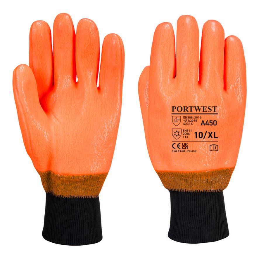 Weatherproof Hi-Vis Glove, XL, R, Orange