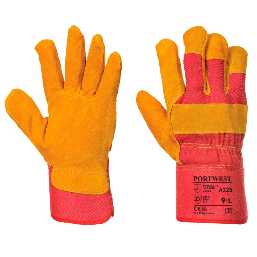 Fleece Lined Rigger Glove, XL, R, Red
