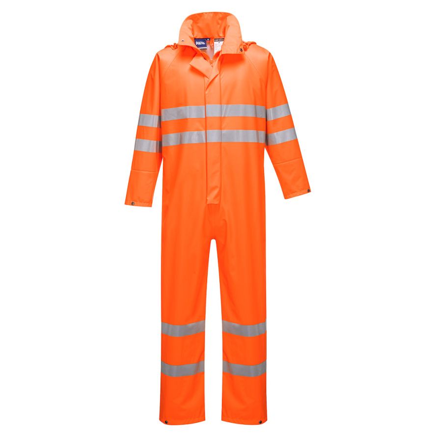 Sealtex Ultra Hi-Vis Rain Coverall, L, R, Orange