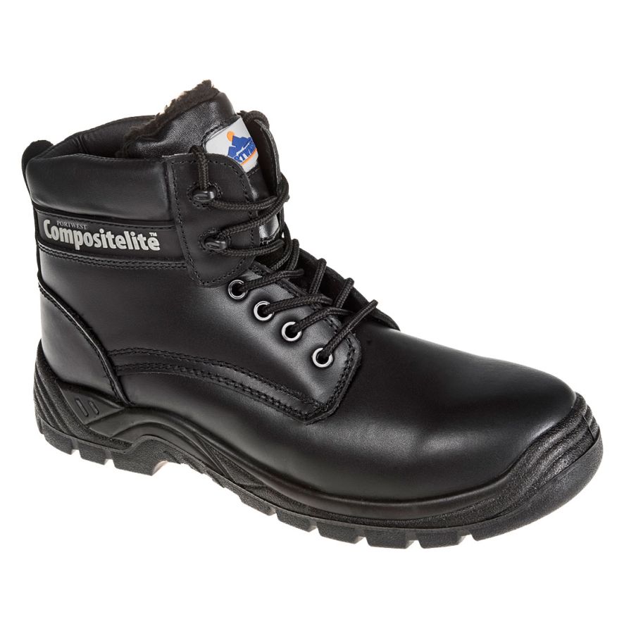 Portwest Compositelite Fur Lined Thor Boot S3 CI, 38, R, Black