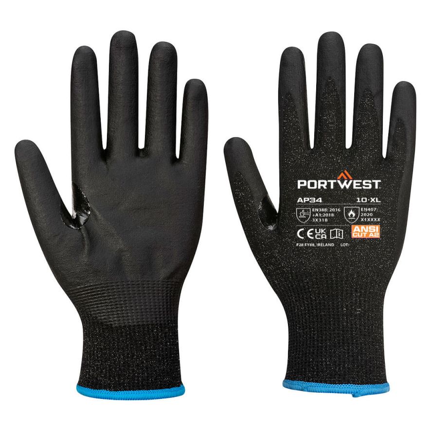 LR15 Nitrile Foam Touchscreen Glove (Pk12), L, R, Black