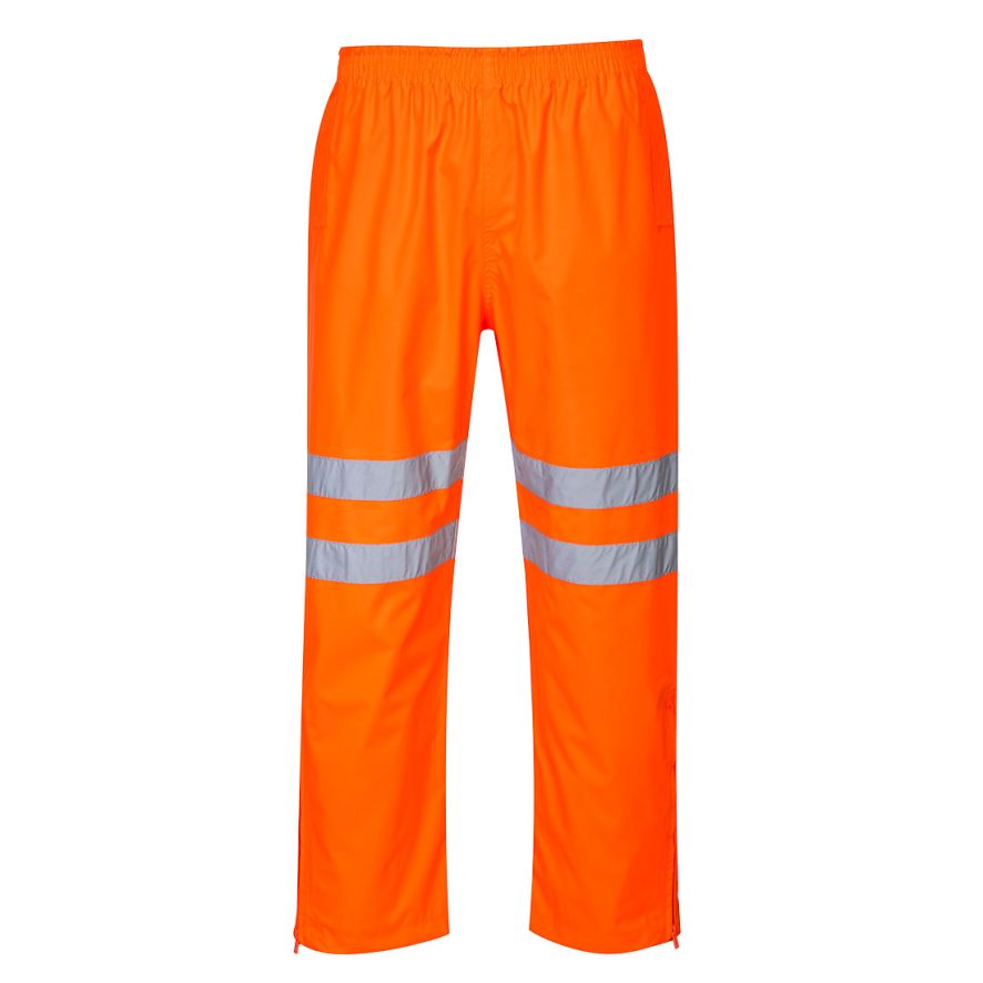 Hi-Vis Breathable Rain Trousers, 4XL, R, Orange