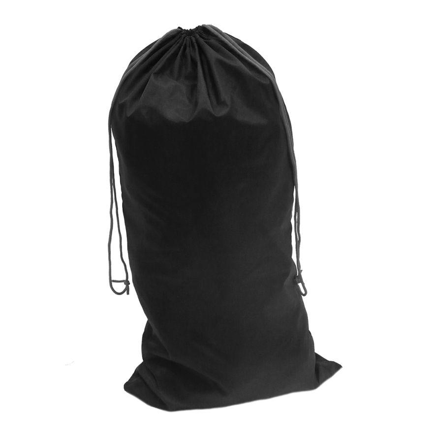 Nylon Drawstring Bag, , R, Black