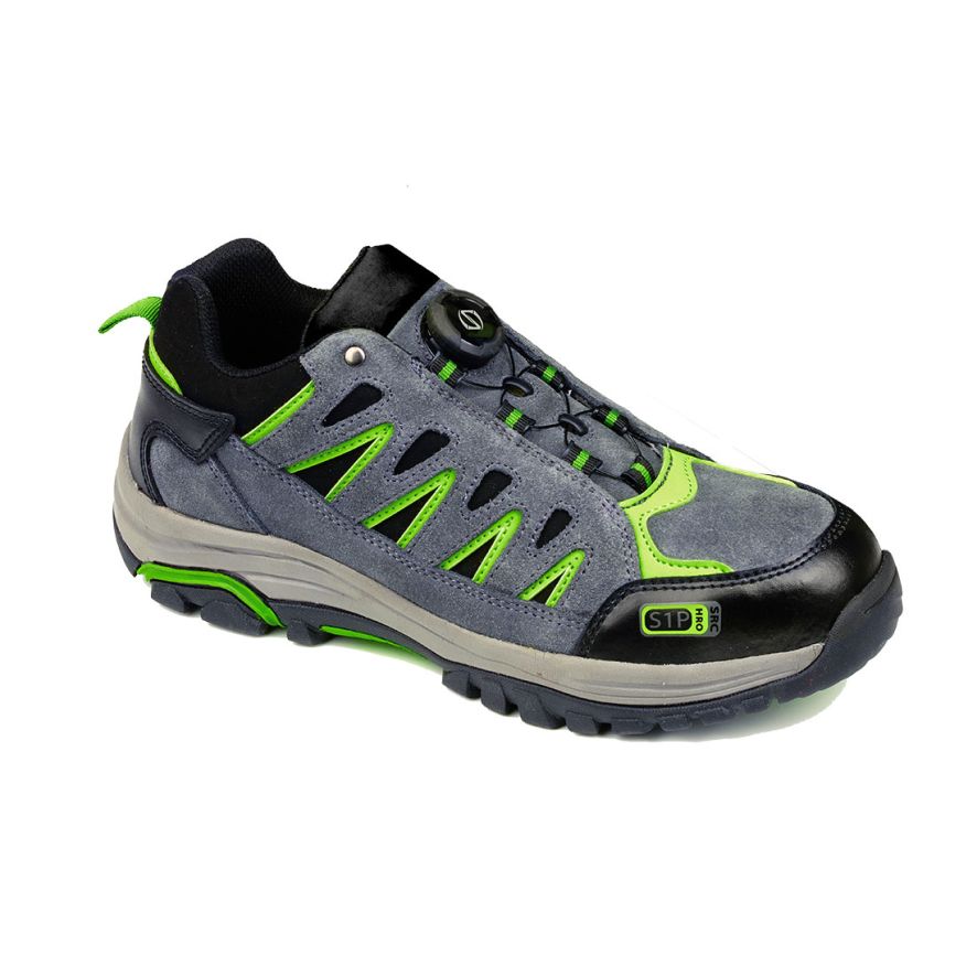 Steelite Wire Lace Safety Trainer S1P HRO, 39, N, Grey/Green