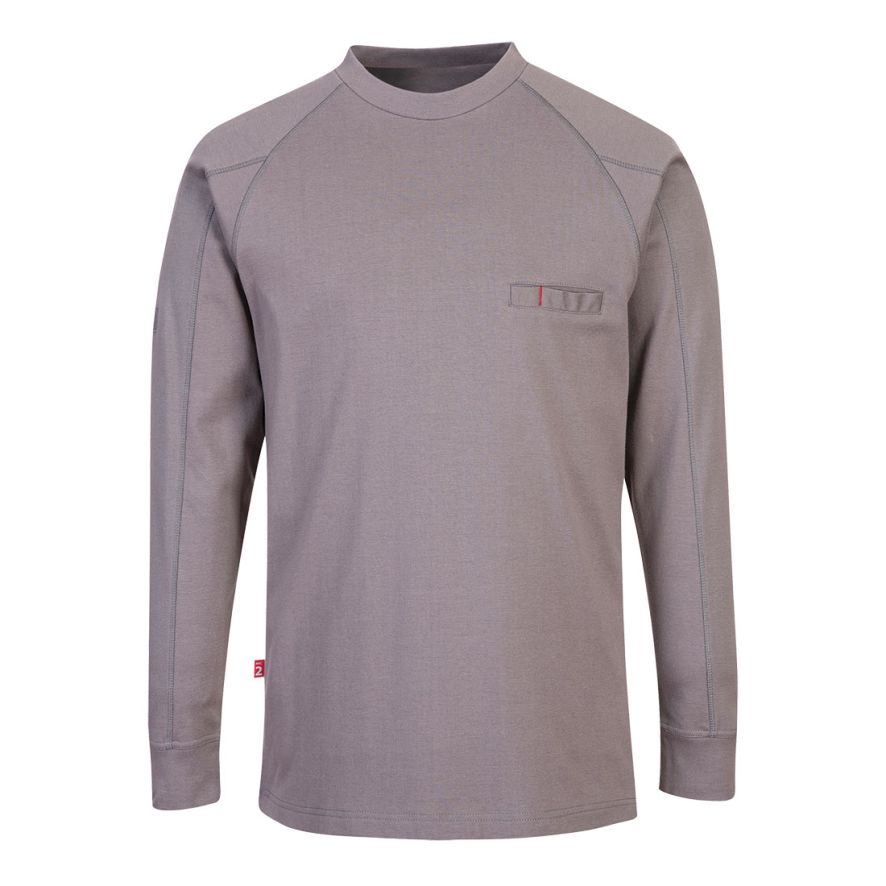 FR Anti-Static Crew Neck, L, R, Grey