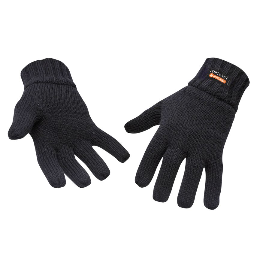 Insulated Knit Glove, , R, Black
