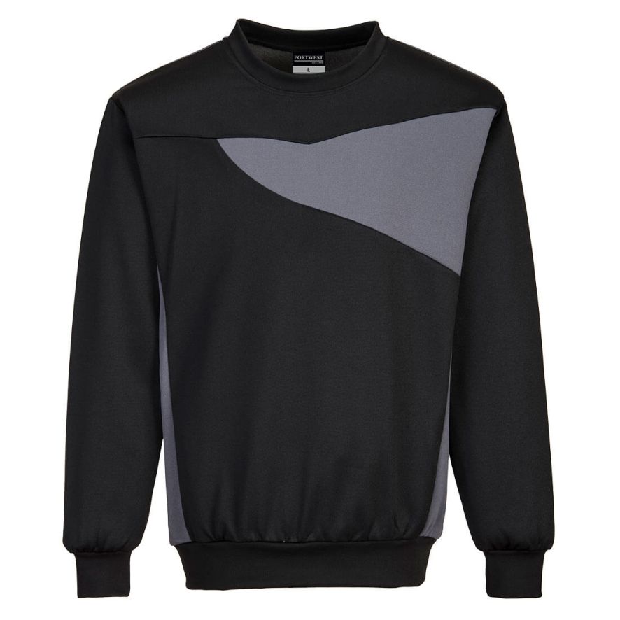 PW2 Sweatshirt, L, R, Black/Zoom Grey