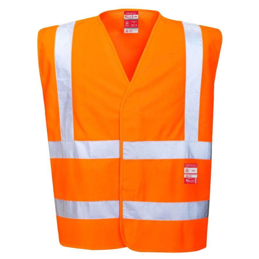 Hi-Vis FR Vest , 4X/5X, R, Orange