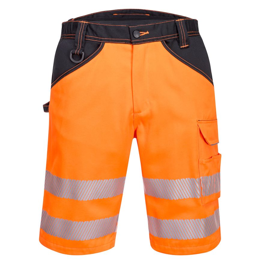 PW3 Hi-Vis Shorts, 30, R, Orange/Black