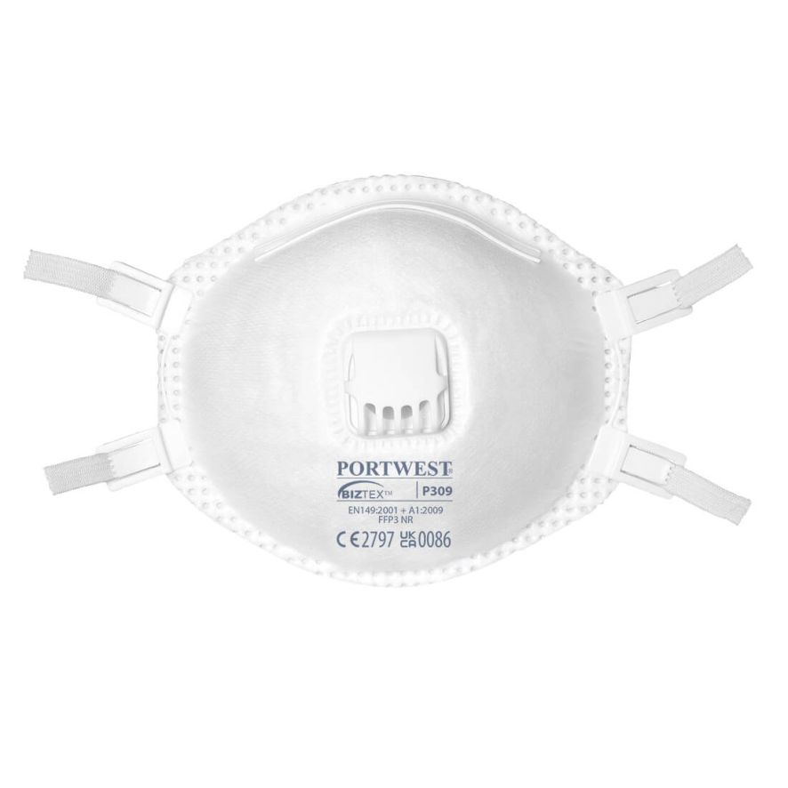 FFP3 Valved Respirator - Blister Pack (Pk2), , R, White