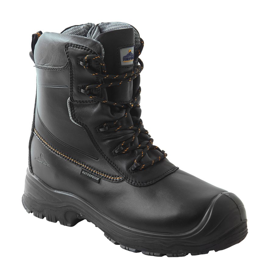 Portwest Compositelite Traction 7 inch (18cm) Safety Boot S3 HRO CI WR, 38, R, Black