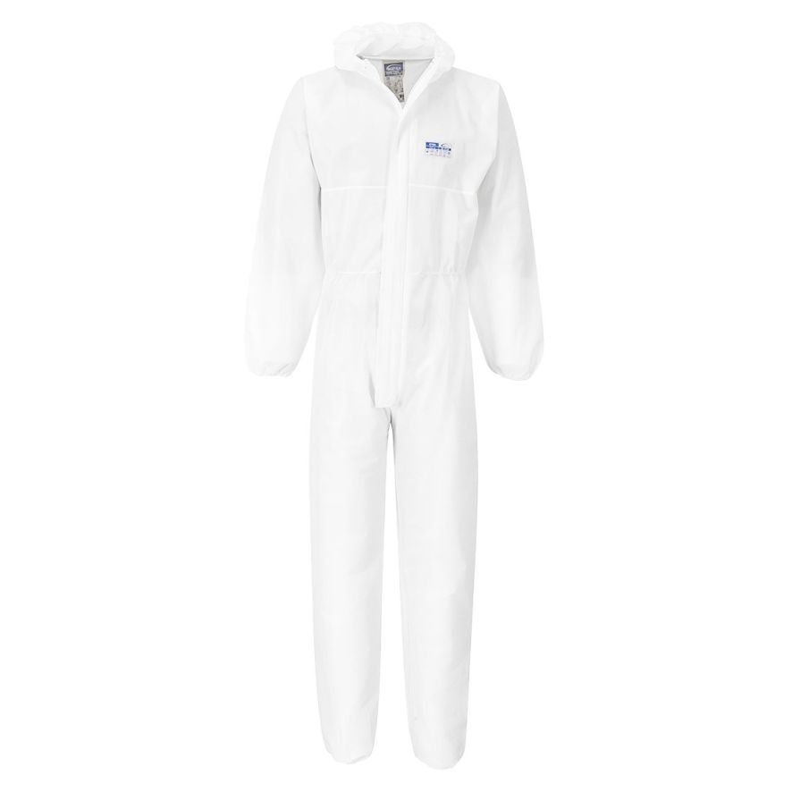 BizTex SMS FR Coverall Type 5/6 (Pk50), L, R, White