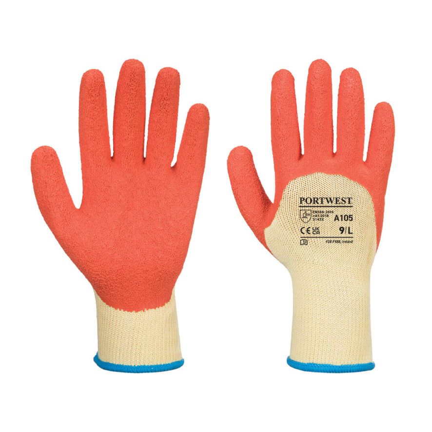 Grip Xtra Glove, L, R, Yellow/Orange