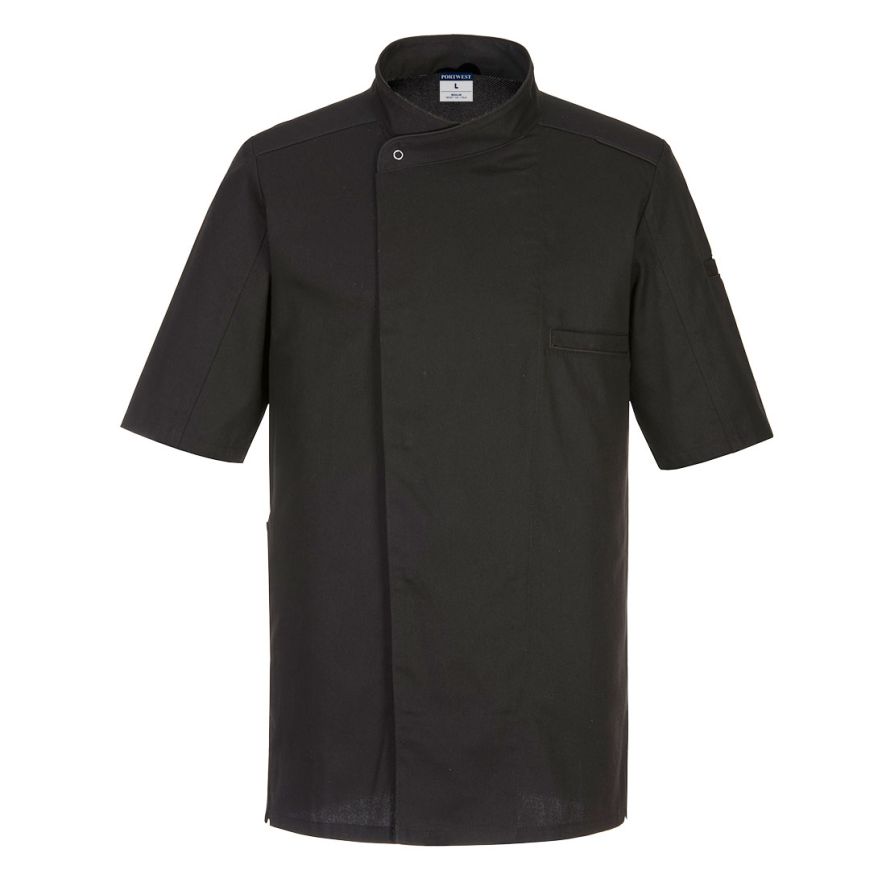 Surrey Chefs Jacket S/S, L, R, Black
