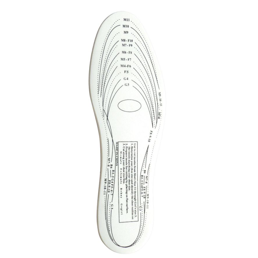 Memory Foam Insole, , R, White