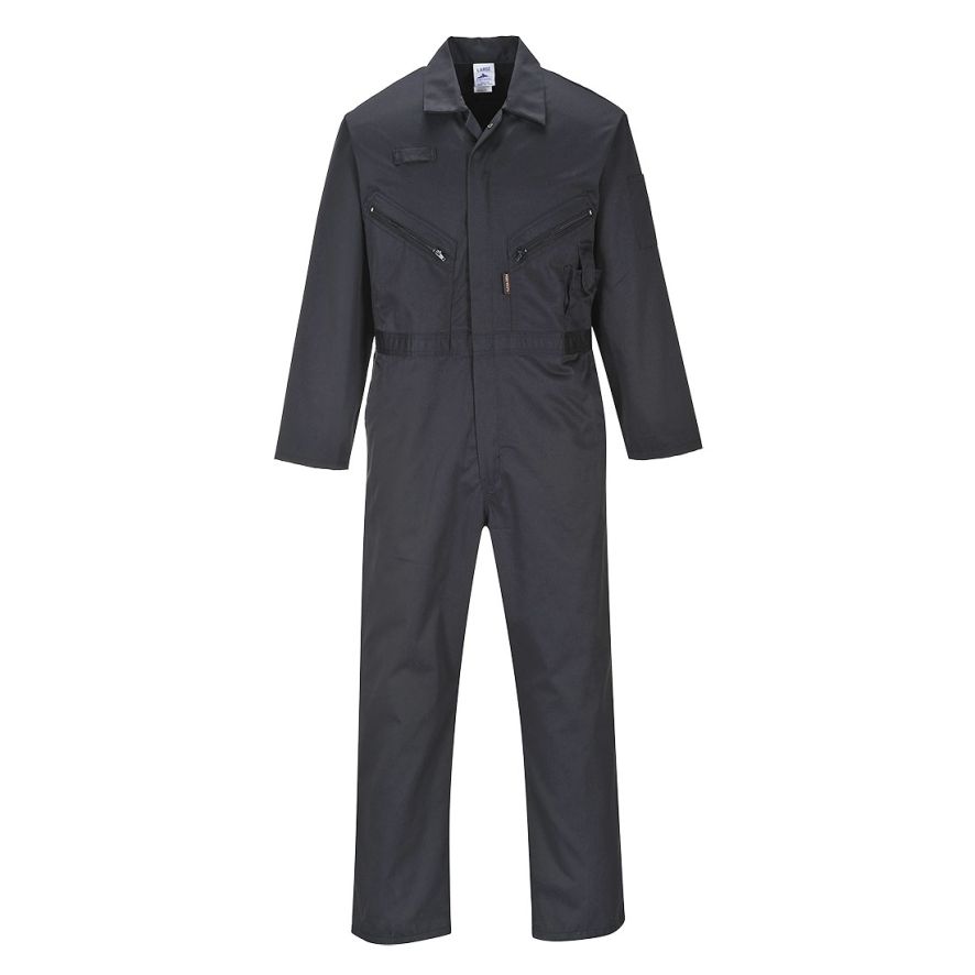 Liverpool Zip Coverall, L, R, Black