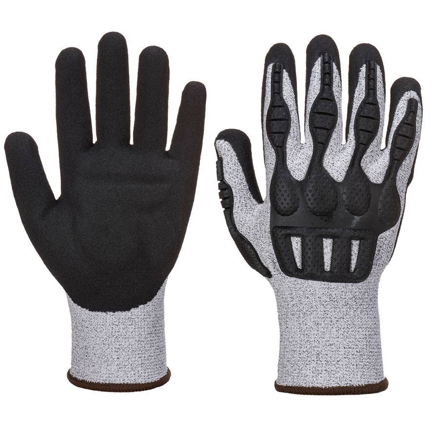TPV Impact Cut Glove, L, R, Grey/Black