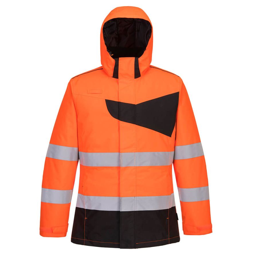PW2 Hi-Vis Winter Jacket, 4XL, R, Orange/Black