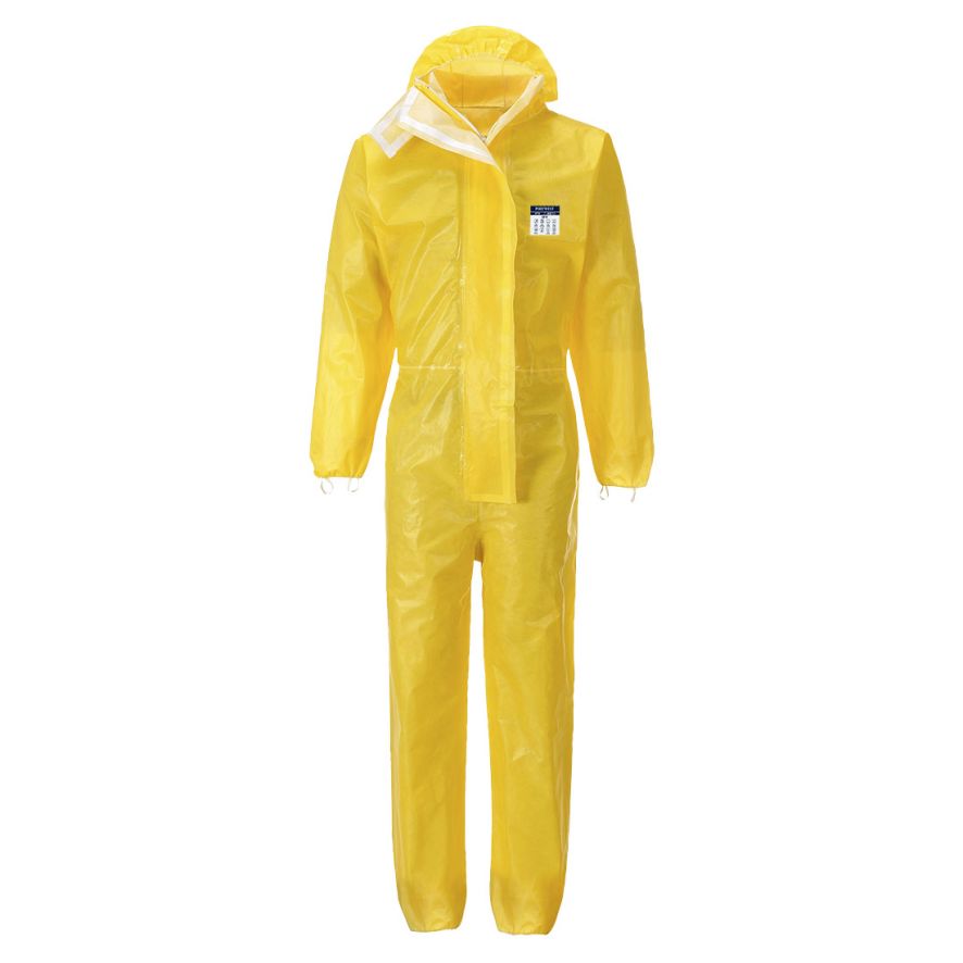BizTex Microporous Coverall Type 3/4/5/6, L, R, Yellow