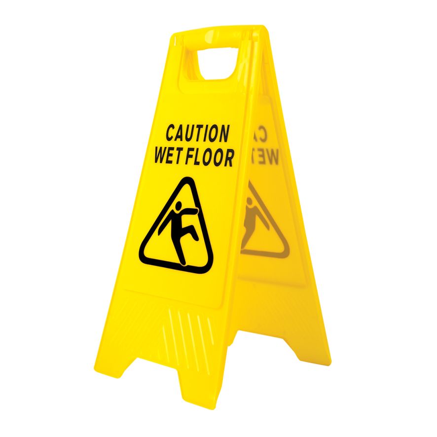 Wet Floor Warning Sign, , R, Yellow