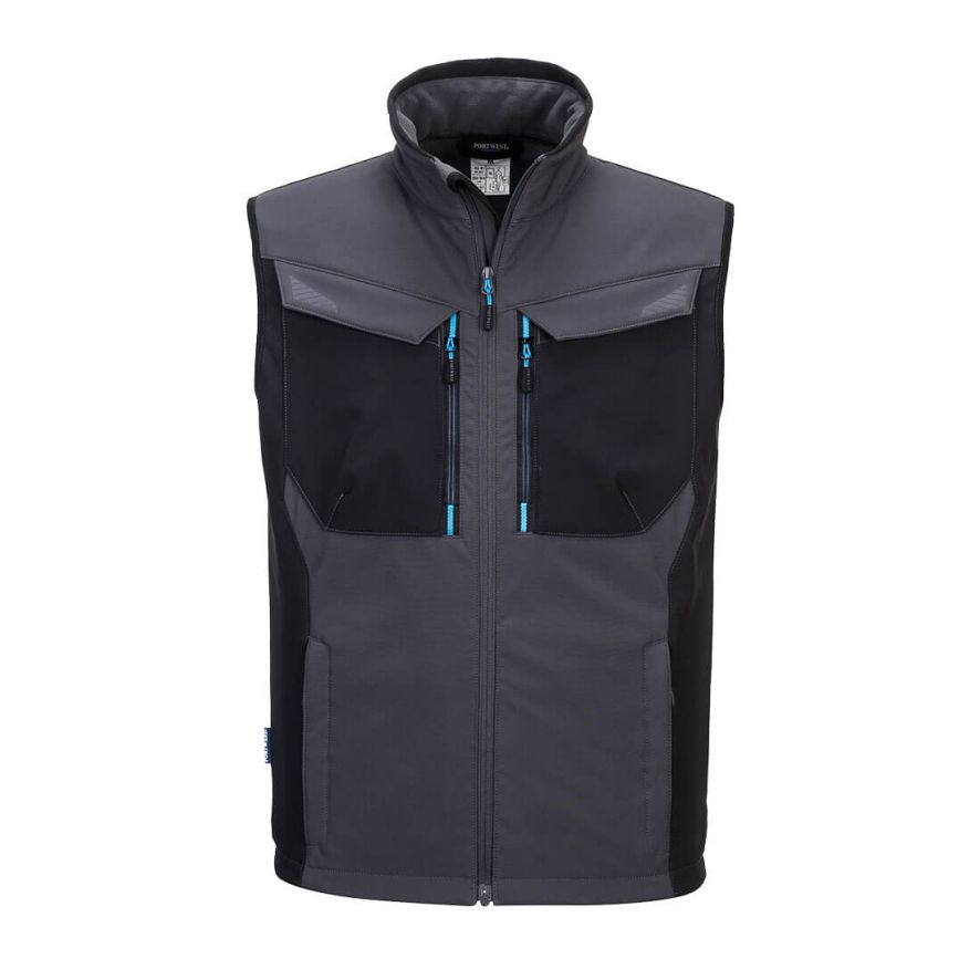 WX3 Softshell Gilet (3L), L, R, Metal Grey