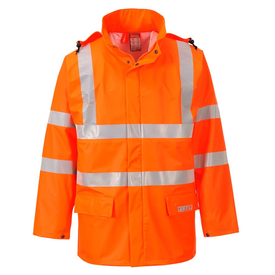 Sealtex Flame Hi-Vis Jacket, L, R, Orange