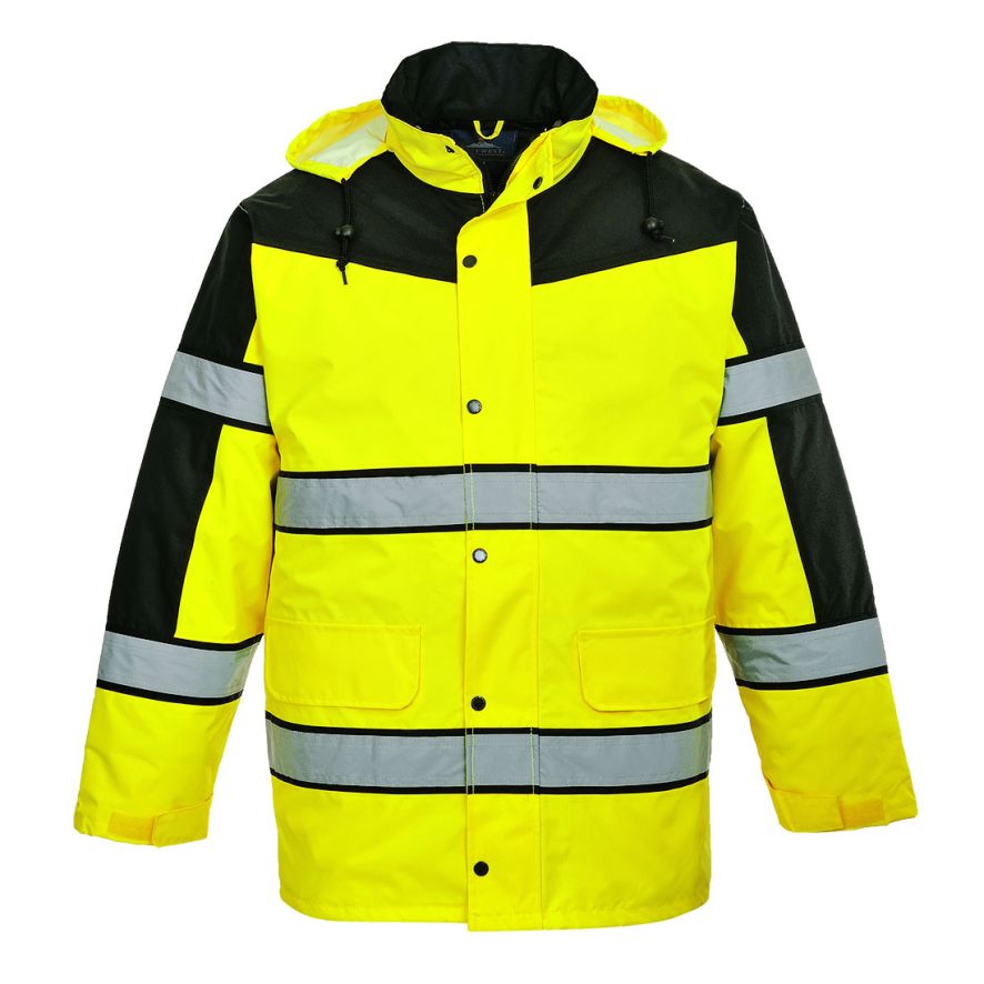 Hi-Vis Contrast Winter Classic Jacket , L, R, Yellow