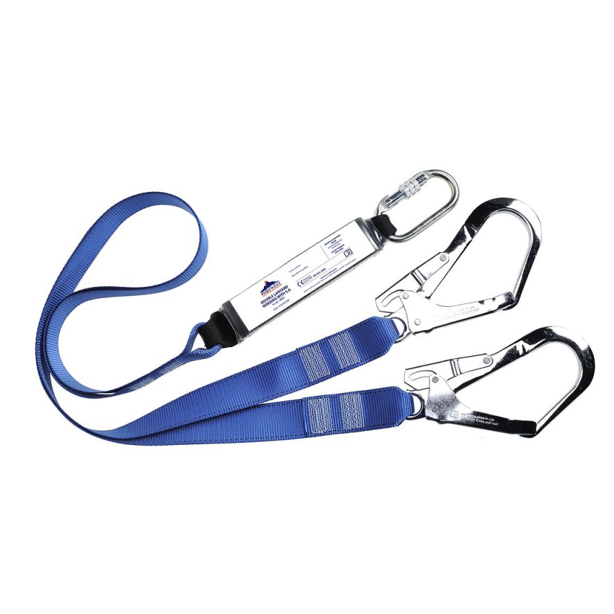Double Webbing 1.8m Lanyard With Shock Absorber, , R, Royal Blue