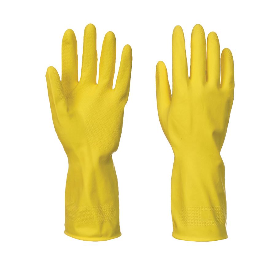 Household Latex Glove (240 Pairs), L, R, Yellow